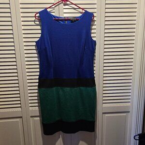 En Focus Sleevless Colorblock Sheath Dress